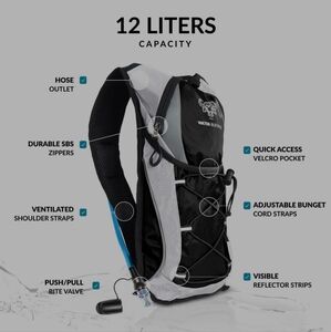 Brand New Water Buffalo Hydration Pack Water Backpack - RED